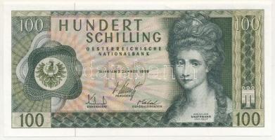 Ausztria 1969. 100Sch (I. kiadás) "H401035C" T:AU Austria 1969. 100 Schilling (1st issue) "H401035C" C:AU Krause P#145