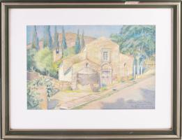 Andersson, Rudolf (működött a XX. sz. első felében): Taormina, Szent Péter temploma, 1933. Vegyes te...