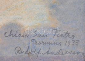 Andersson, Rudolf (működött a XX. sz. első felében): Taormina, Szent Péter temploma, 1933. Vegyes te...