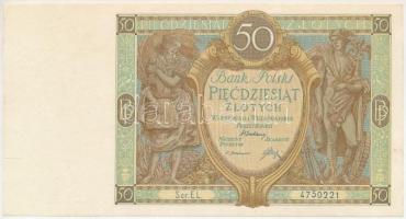 Lengyelország 1929. 50Zl "EL 4750221" T:AU Poland 1929. 50 Zlotych "EL 4750221" C:AU Krause 71.
