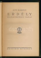 Kós Károly: Erdély. Kulturtörténeti vázlat. Bp.,[1929.],Genius,(Révai-ny.), 88 p.+60 (Erdély témájú ...