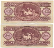 1980. 100Ft (2x) alacsony sorozatszámokkal "B 001" és "B 005" T:XF
Adamo F34