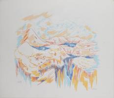 Szilárd Klára (Claire Szilard, 1921-2017): A sivatag (grafikai mappa 12 lappal). Szitanyomat, papír,...