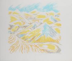 Szilárd Klára (Claire Szilard, 1921-2017): A sivatag (grafikai mappa 12 lappal). Szitanyomat, papír,...