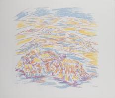 Szilárd Klára (Claire Szilard, 1921-2017): A sivatag (grafikai mappa 12 lappal). Szitanyomat, papír,...