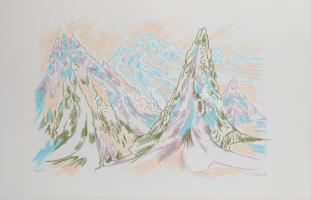 Szilárd Klára (Claire Szilard, 1921-2017): A sivatag (grafikai mappa 12 lappal). Szitanyomat, papír,...