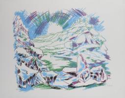 Szilárd Klára (Claire Szilard, 1921-2017): A sivatag (grafikai mappa 12 lappal). Szitanyomat, papír,...