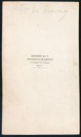 cca 1860 Sophie Troubetskoy, Morny hercegnője, keményhátú fotó Disderi párizsi műterméből, 10,5×6,5 ...