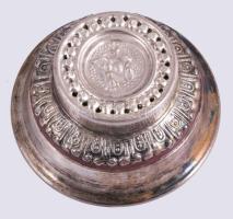 Keleti fém koldulótál, d: 9 cm