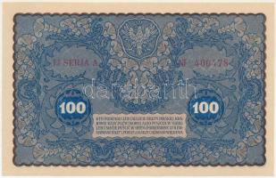Lengyelország 1919. 100M "TJ A 400478" T:AU
Poland 1919. 100 Marek "TJ A 400478"...
