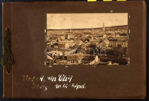 Kolozsvár, Cluj; látképek - nagyméretű füzet 12 képpel (nem képeslap!), közte vasútállomás, egyetem, bank, sporttelep / general views - large-sized booklet with 12 images (non PC), with railway station, university, bank, sport court
