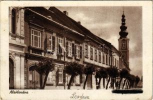 Alsólendva, Alsó-Lendva, Dolnja Lendava; Fő utca, Templom tér. Balkányi Ernő kiadása / main street, church (Rb)