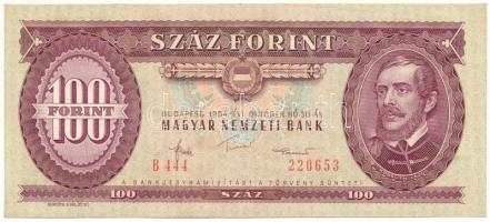 1984. 100Ft "B 444 220653" nyomdai papírráncokkal T:AU Adamo F35