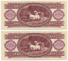 1984. 100Ft (2x) közeli sorszámok "B 461 223170 és B 461 223173" T:AU
Adamo F35