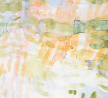 Wagner János (1936-2022): A vizek természetéről II. Akvarell, papír, jelezve jobbra lent: Wagner. Há...