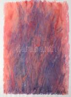 Wagner János (1936-2022): Hajnal. Akvarell, papír, jelezve jobbra lent: Wagner. Hátoldalán autográf felirattal. 50×36 cm.