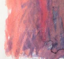 Wagner János (1936-2022): Hajnal. Akvarell, papír, jelezve jobbra lent: Wagner. Hátoldalán autográf ...