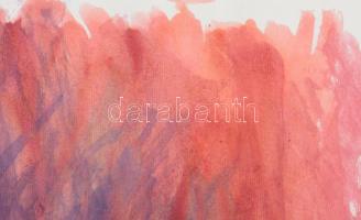 Wagner János (1936-2022): Hajnal. Akvarell, papír, jelezve jobbra lent: Wagner. Hátoldalán autográf ...