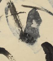 Wagner János (1936-2022): Levelek Japánból II. Tus, papír, jelezve balra lent: Wagner. Paszpartuban....