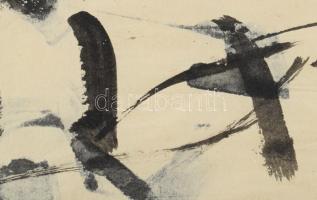 Wagner János (1936-2022): Levelek Japánból II. Tus, papír, jelezve balra lent: Wagner. Paszpartuban....