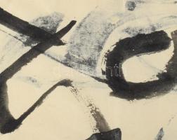 Wagner János (1936-2022): Levelek Japánból II. Tus, papír, jelezve balra lent: Wagner. Paszpartuban....