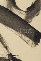 Wagner János (1936-2022): Levelek Japánból III. Tus, papír, jelezve balra lent: Wagner. Paszpartuban...