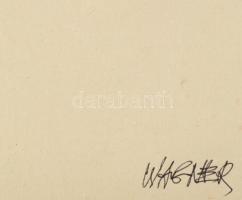 Wagner János (1936-2022): Levelek Japánból III. Tus, papír, jelezve balra lent: Wagner. Paszpartuban...