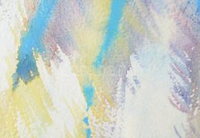 Wagner János (1936-2022): Hullámverés,1999. Akvarell, papír, jelezve jobbra lent: Wagner 99. Paszpar...