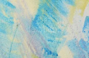 Wagner János (1936-2022): Hullámverés,1999. Akvarell, papír, jelezve jobbra lent: Wagner 99. Paszpar...