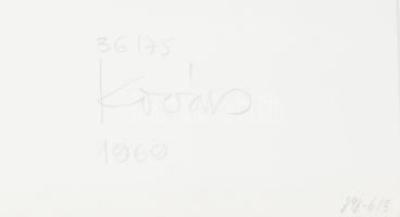 Kovács Attila (1938-2017): Geometria, 1969. Szitanyomat, papír, jelzett és számozott (36/75) a hátol...