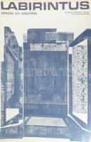 1980 Labirintus, Ország Lili kiállítása, BTM, plakát, ofszet, papír, Kossuth Nyomda. Lapszéli apró szakadásokkal. 82×57,5 cm.
