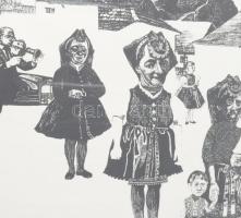 1975 Somogyi Győző grafikus kiállítása, Stúdió Galéria, plakát, papír. Lapszéli apró szakadásokkal. ...