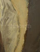 Wagner János (1936-2022): Ketten, 1967. Vegyes technika, farost, jelezve jobbra lent: WJ. Hátoldalán...