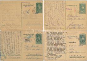 15 db magyar második világháborús zsidó KMSZ (közérdekű munkaszolgálatos) tábori posta 108/10. munkás század, Klein László és családja között 1944-ből, több különböző helyszínről + 5 db anyakönyvi kivonat (4 db születési, házassági és halotti, 1 db névváltoztatás) a jolsvai születésű Klein (később Kristóf) László családjából. Judaika. Érdekes családtörténeti anyag!! / 15 WWII Hungarian letters between a Jewish labor serviceman and his family from 1944 from different places + 5 birth, marriage and death certificates from this family. Judaica