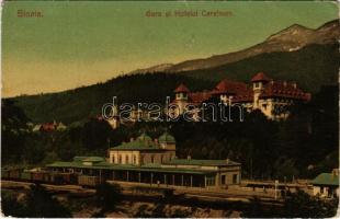 Sinaia, Gara si Hotelul Caraiman / railway station, hotel (fl)