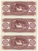 1989. 100Ft (3x) sorszámkövetők "B 935 037476 - B 935 037478" T:UNC
Adamo F36