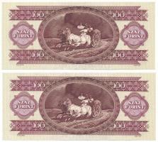 1992. 100Ft (2x) sorszámkövetők "B 404 021594 - B 404 021595" T:AU,XF
Adamo F37