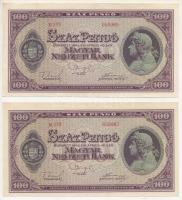 1945. 100P (15x) sorszámkövetők "E 233 050965 - E 233 050967" T:AU több sarokhajlás Adamo P18