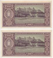 1945. 100P (15x) sorszámkövetők "E 233 050965 - E 233 050967" T:AU több sarokhajlás
Adamo...
