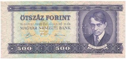 1990. 500Ft "E 321 051008" T:AU kis folt, hullámos papír Adamo F43