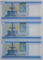 2017. 1000Ft (3x) sorszámkövetők "DE 2682574 - DE 2682576" T:UNC,AU