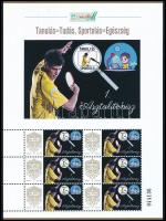 2025 Tanulj és sportolj 1. Asztalitenisz tematikus megszemélyesített hatos kisív