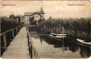 1907 Keszthely, Balatoni csónakda, villa (EM)