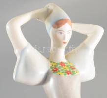 Aquincum matyó lány, jelzett, hibátlan, m: 23 cm