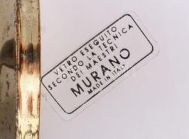 Murano kétágú falilámpa, címkével jelzett, 30x23 cm