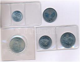 1981. 10Ft Ni "FAO" lezárt fóliatokban + 1983. 20f Al + 5Ft Ni + 10Ft Ni "FAO" s...