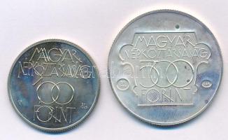 1985. 100Ft alpakka "Kulturális Fórum" + 1985. 500Ft Ag "Kulturális Fórum" mindk...