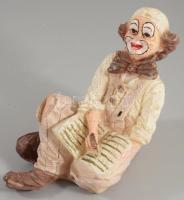 Bohóc asztaldísz. Műgyanta, m: 15 cm