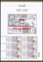 2025 100 éves a Székesfehérvári Városi Bélyeggyűjtő Kör tematikus megszemélyesített hatos kisív