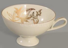 Garets.egyszemélyes reggeliző készlet, csésze alátéttel és desszertes tányér. Jelzett, hibátlan, d: ...